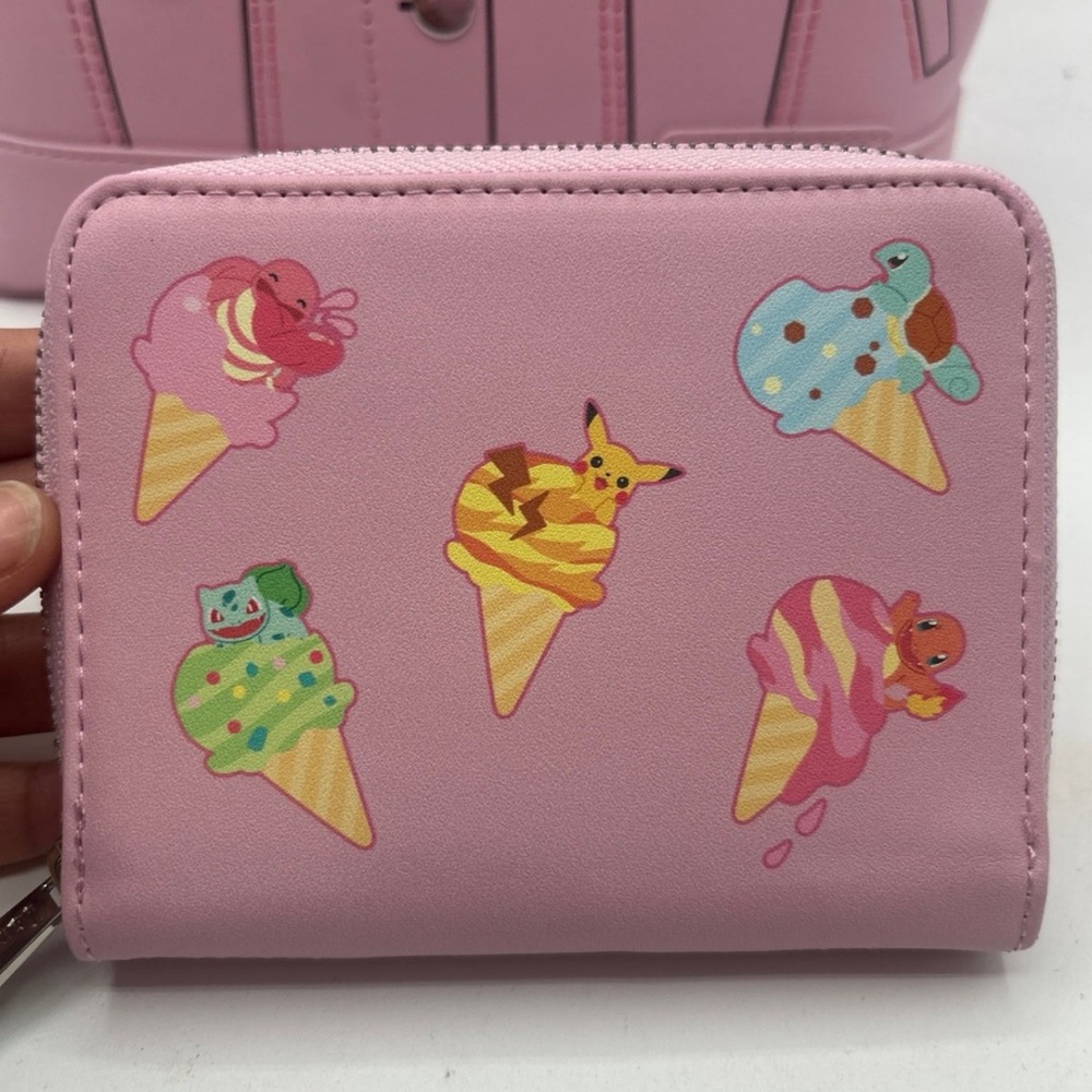Loungefly Pokémon Ice Cream Convertible Mini Backpack & wallet Set - Picture 2 of 11